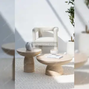 Luna stone side tables