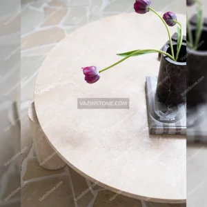 Milo stone coffee table closeup