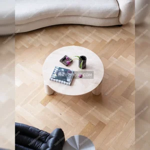 Milo stone coffee table from above