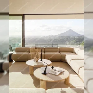 Milo stone coffee table with furnitures