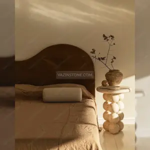 Orbita side table in a bedroom
