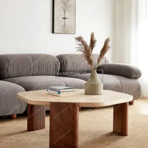 Riva stone coffee table with furniture