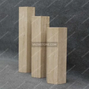 Hexagon stone side table set