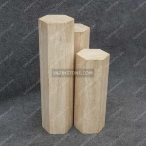 Hexagon stone side table