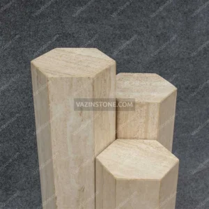 Hexagon side table closeup