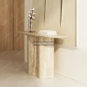 Asa stone console table with accessories
