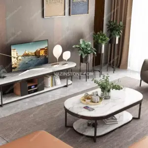 Claris stone coffee table
