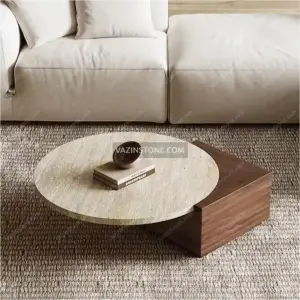 Reverse stone coffee table