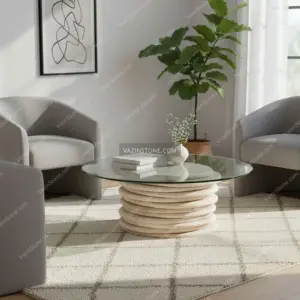Rockstone coffee table in a living room