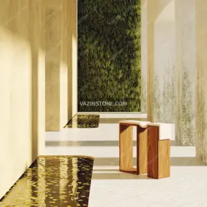 Sivan stone side table in a hall
