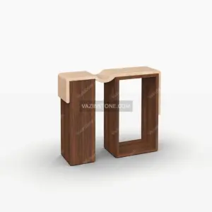 Sivan side table with a stone top