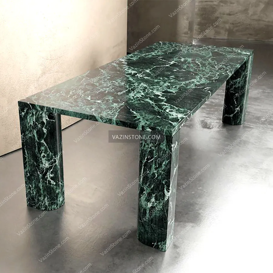 Stone dining table with granite