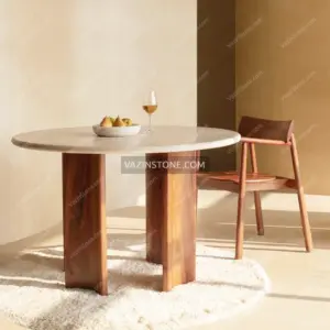 Quarter stone dining table