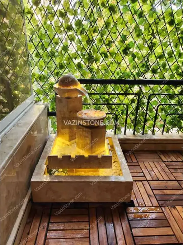 Stone fountain in a terrace