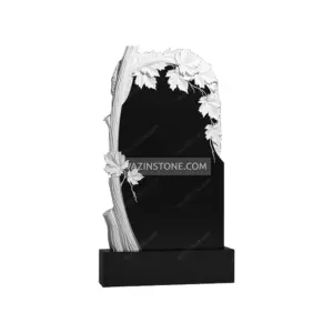 Granite Leaves Tombstone