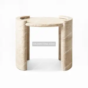 Nova stone side table with cream stone
