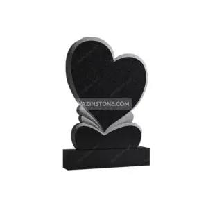 Black Heart-Shaped Headstone