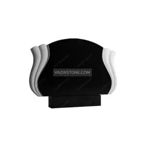 Wave Edge Granite Headstone