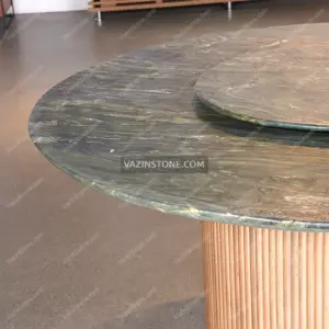 Adina stone dining table closeup