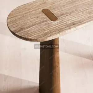 Ariu stone console table closeup