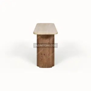 Rashin console table with wooden legs