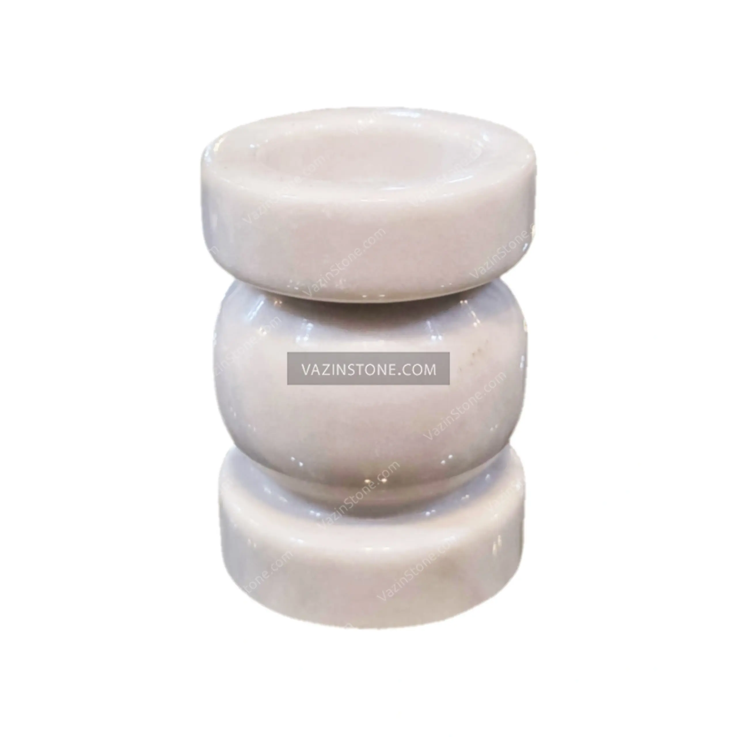 Aura stone candlestick holder