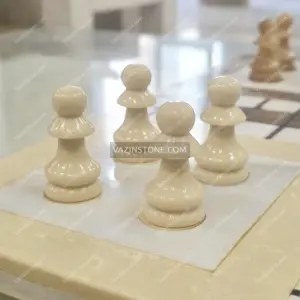 cream marble part of stone ludo