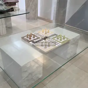 Stone ludo on a table