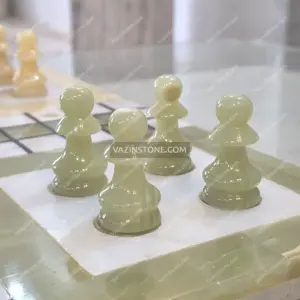 Green onyx part of stone ludo