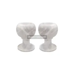 Cup stone candle holder