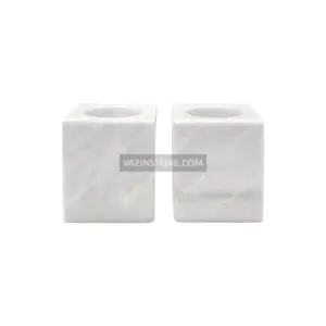 Mini Cube Stone Candle Holder