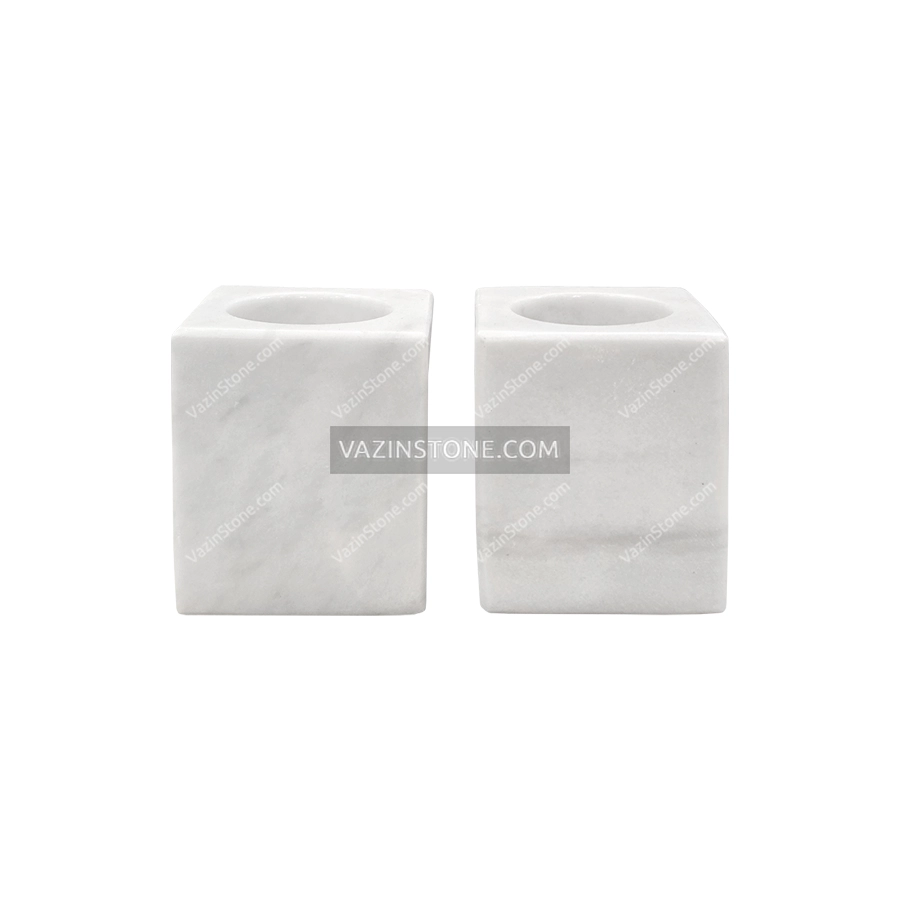 Mini Cube Stone Candle Holder