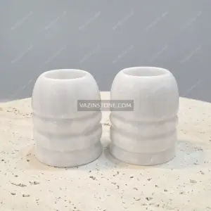 Noorineh white stone candle holder
