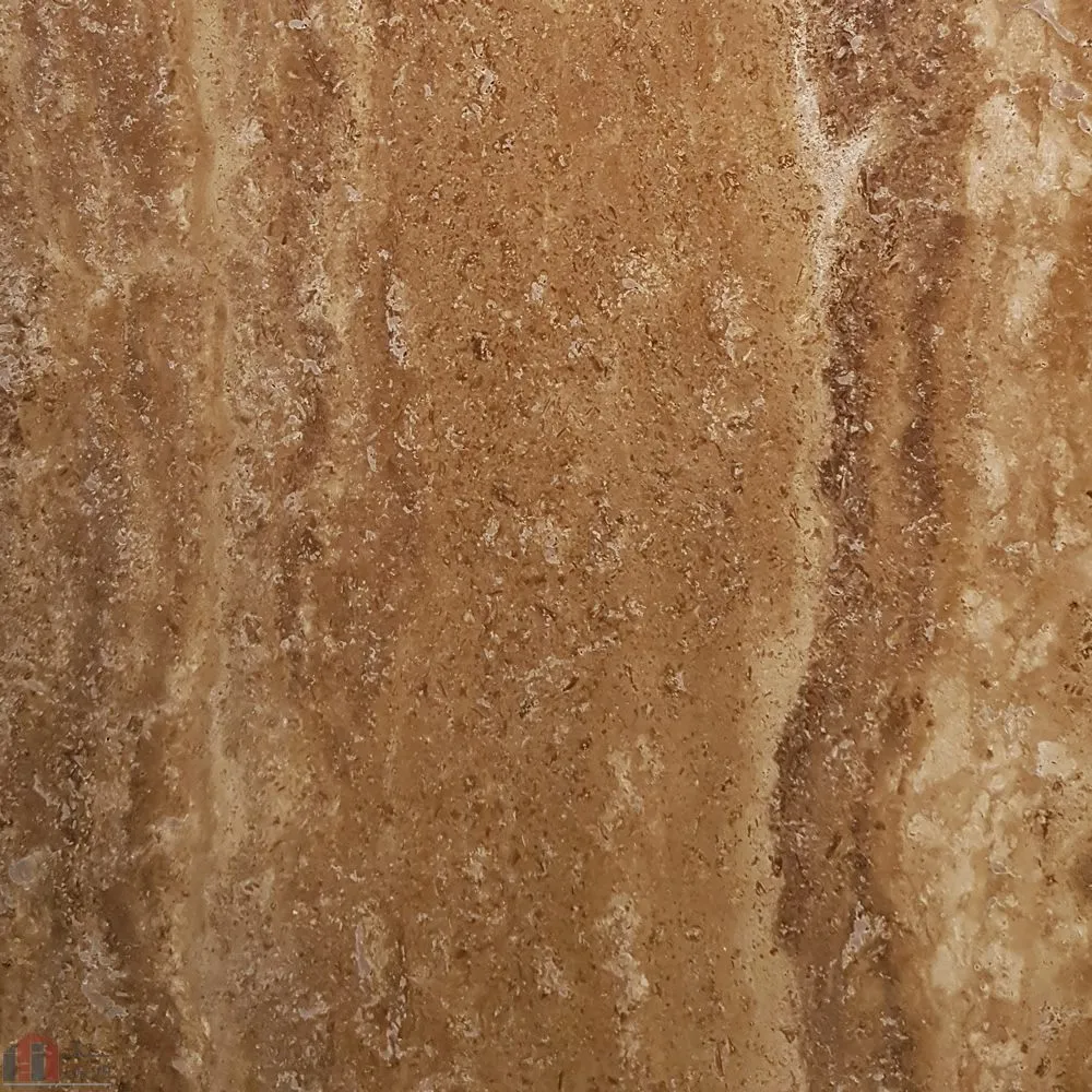 Wavy chocolate travertine