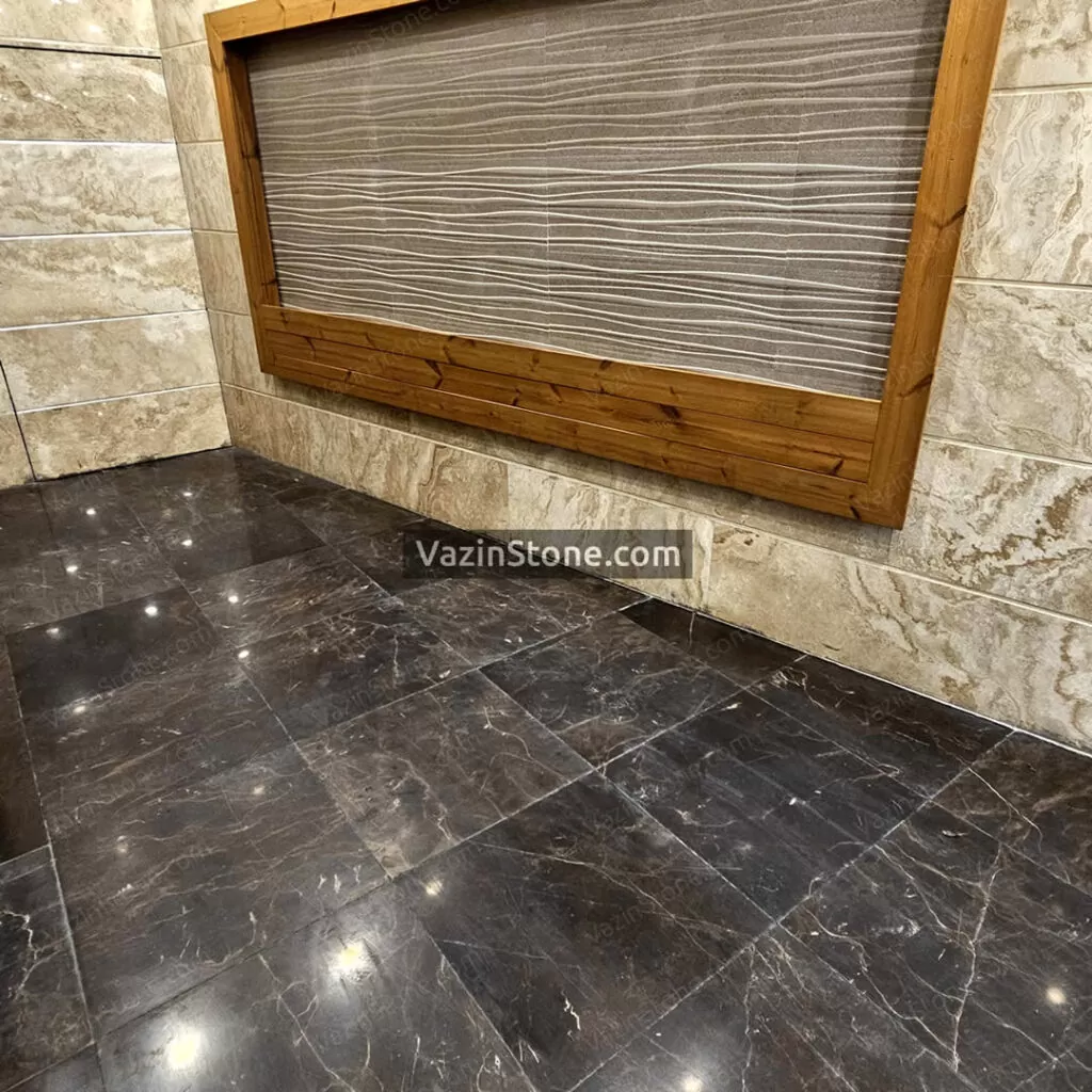 spider marble tile on floor