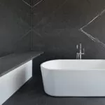 pietra grey marble in wall bathroom
