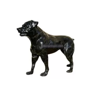 Black Dog Stone Sculpture