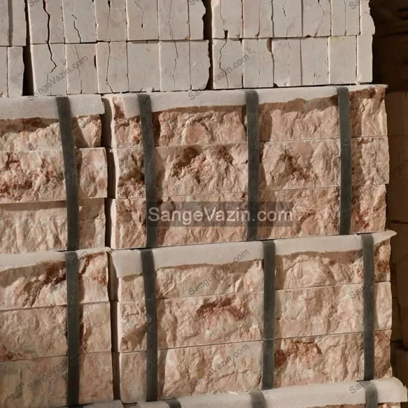 stacked travertine stone pallete for export