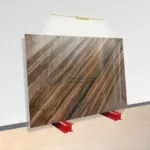 wavy brown marble slab