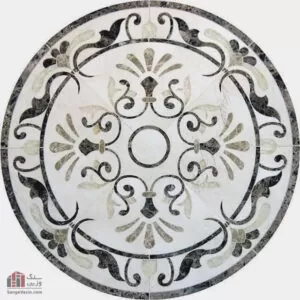 white marble marquetry