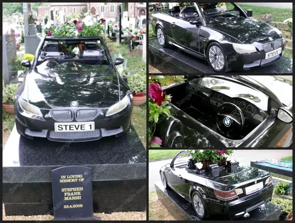 BMW tombstone - strange gravestones in the world