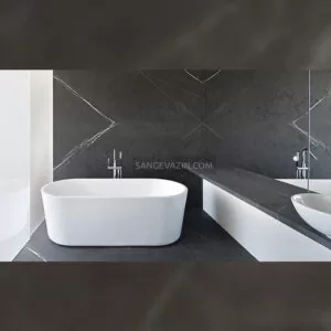 pietra gray marble slab bathroom