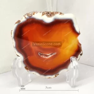 Orange Brown Heart Shaped Agate