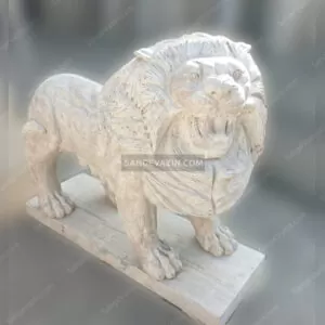 Standing lion sculpture