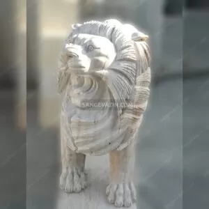 Standing lion sculpture