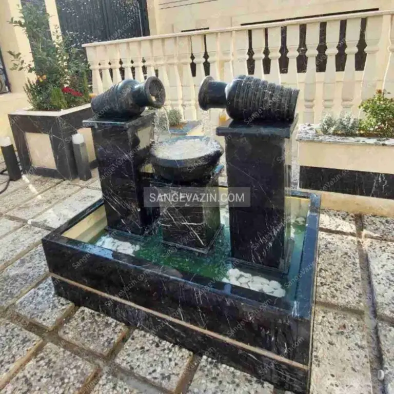 Black rahil stone fountain