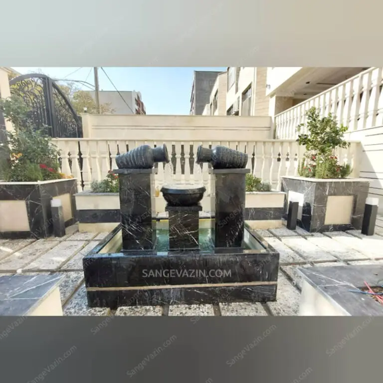 Black rahil stone fountain