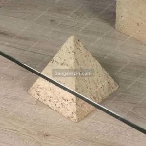 Pyramid stand of Geometric stone coffee table