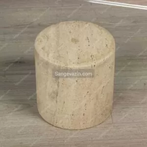 Cylinder stand of Geometric stone coffee table