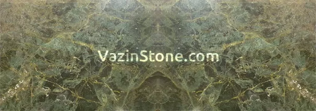 Green granite red spot book-match stone slab